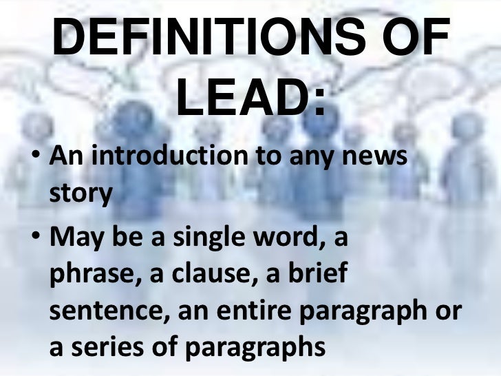 news lead