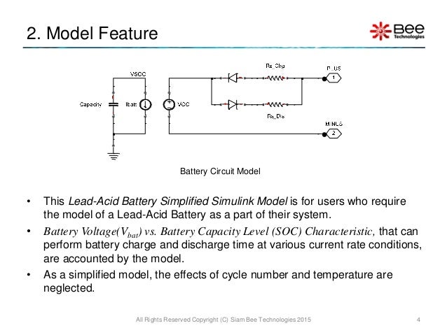 Lead-Acid Battery Simplified Simulink Model using MATLAB