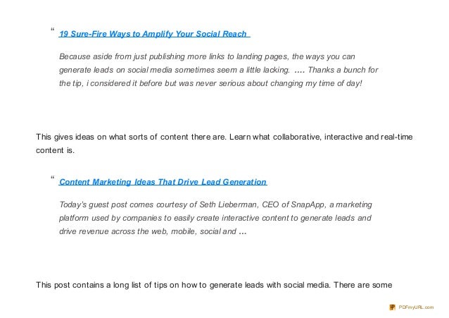 Lead Generation Techniques 10 Sources You Must To Read