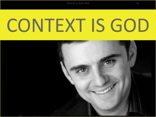 QUELLE NOURRITURE
POUR QUELS POISSONS
?
Tout est une question de contenus…
2016 © La Team Web 19
 