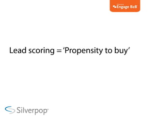 Lead scoring = ‘Propensity to buy’<br />