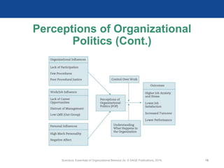 Scandura, Essentials of Organizational Behavior 2e. © SAGE Publications, 2019. 18
Perceptions of Organizational
Politics (Cont.)
 