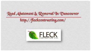 Lead Abatement & Removal In Vancouver