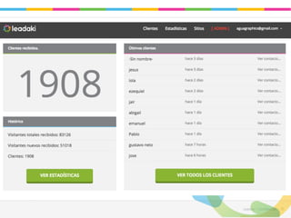 Leadaki - Confifidencial 35 
Reportes en tiempo real y alertas 
 