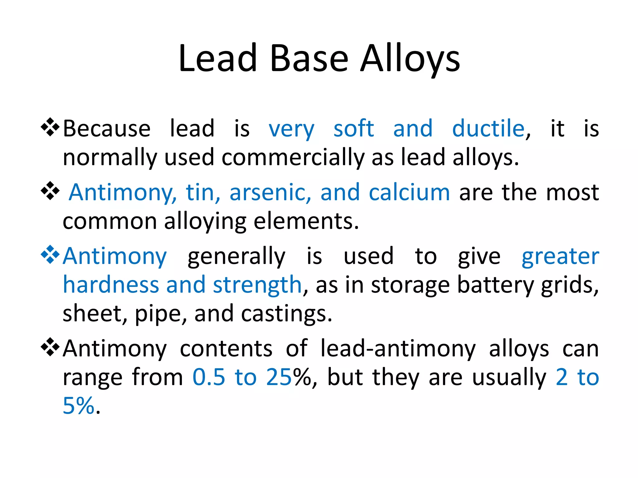 Lead and it’s alloys | PPTX