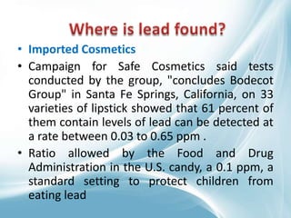Lead as pollutant | PPTX