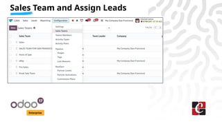 Sales Team and Assign Leads
Enterprise
 