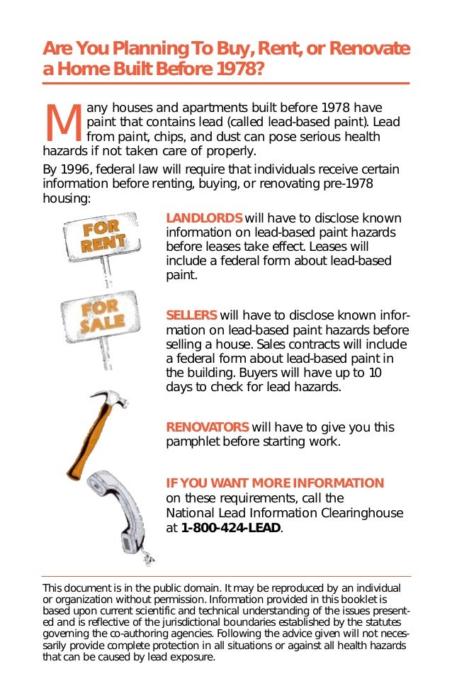 city of salina booklet lead based paint ohio lead based paint disclosure form