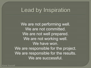 Lead By Inspiration