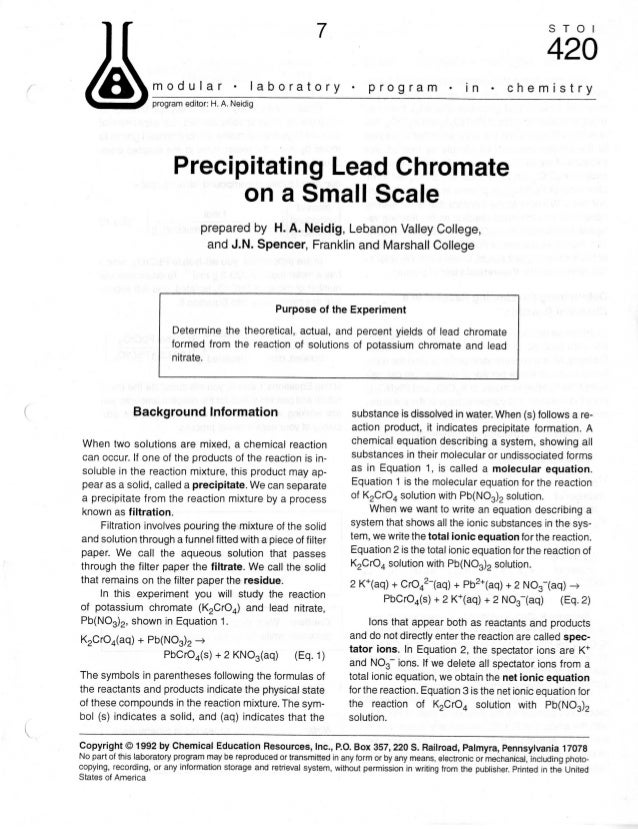 Lead Chromate Page 1