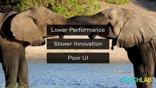 Slower Innovation
Poor UI
Lower Performance
 