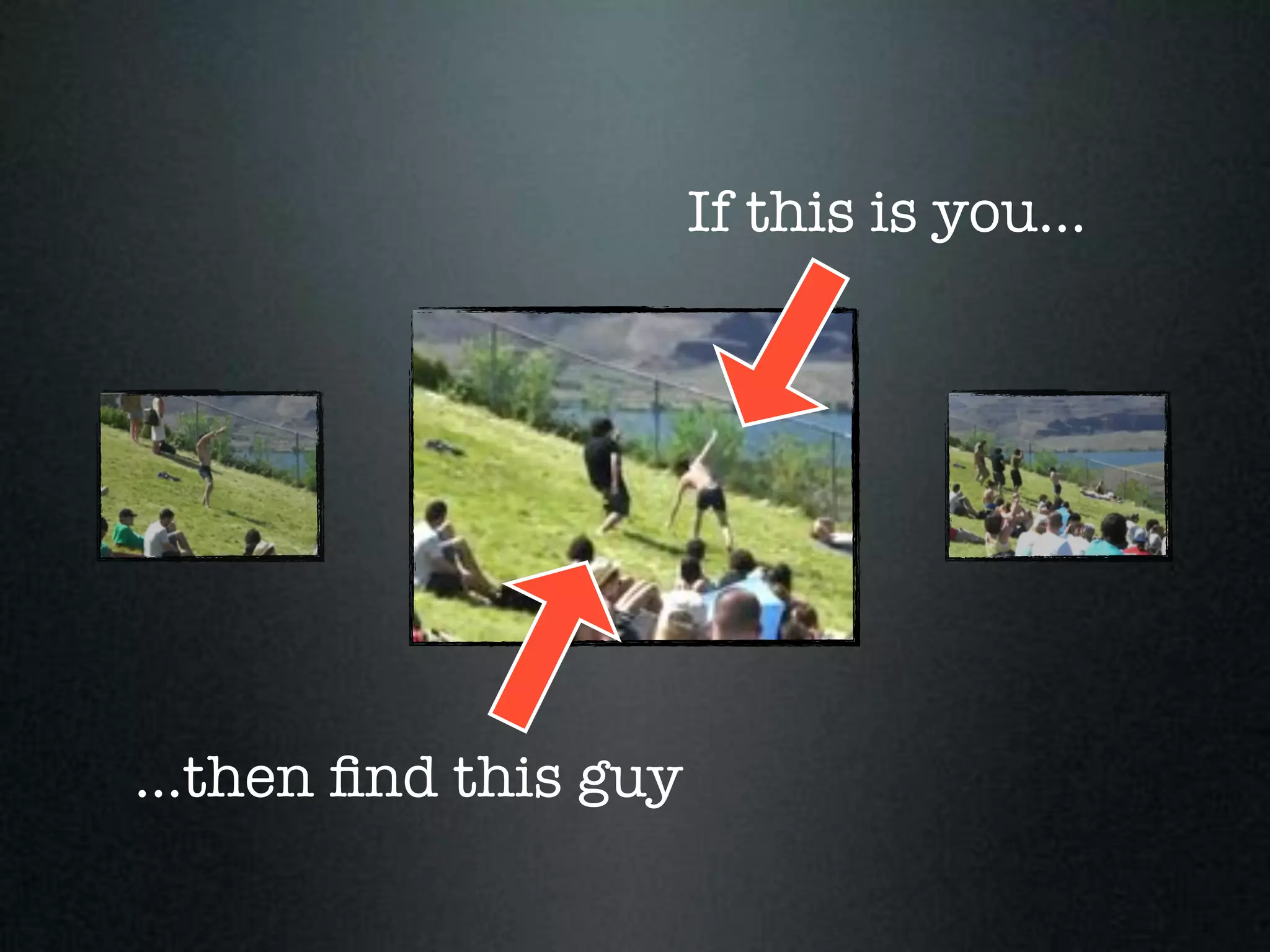 If this is you...




...then ﬁnd this guy
 