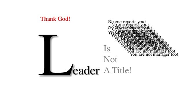 Be A Leader Not A Doormat