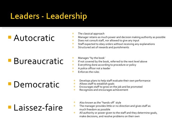 Autocratic leadership essay