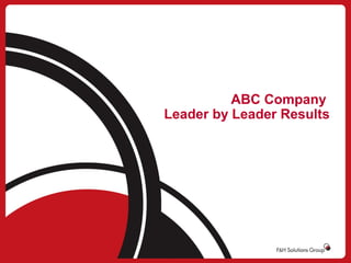 ABC Company
Leader by Leader Results

 