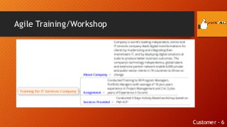 Agile Training/Workshop
Customer - 6
 