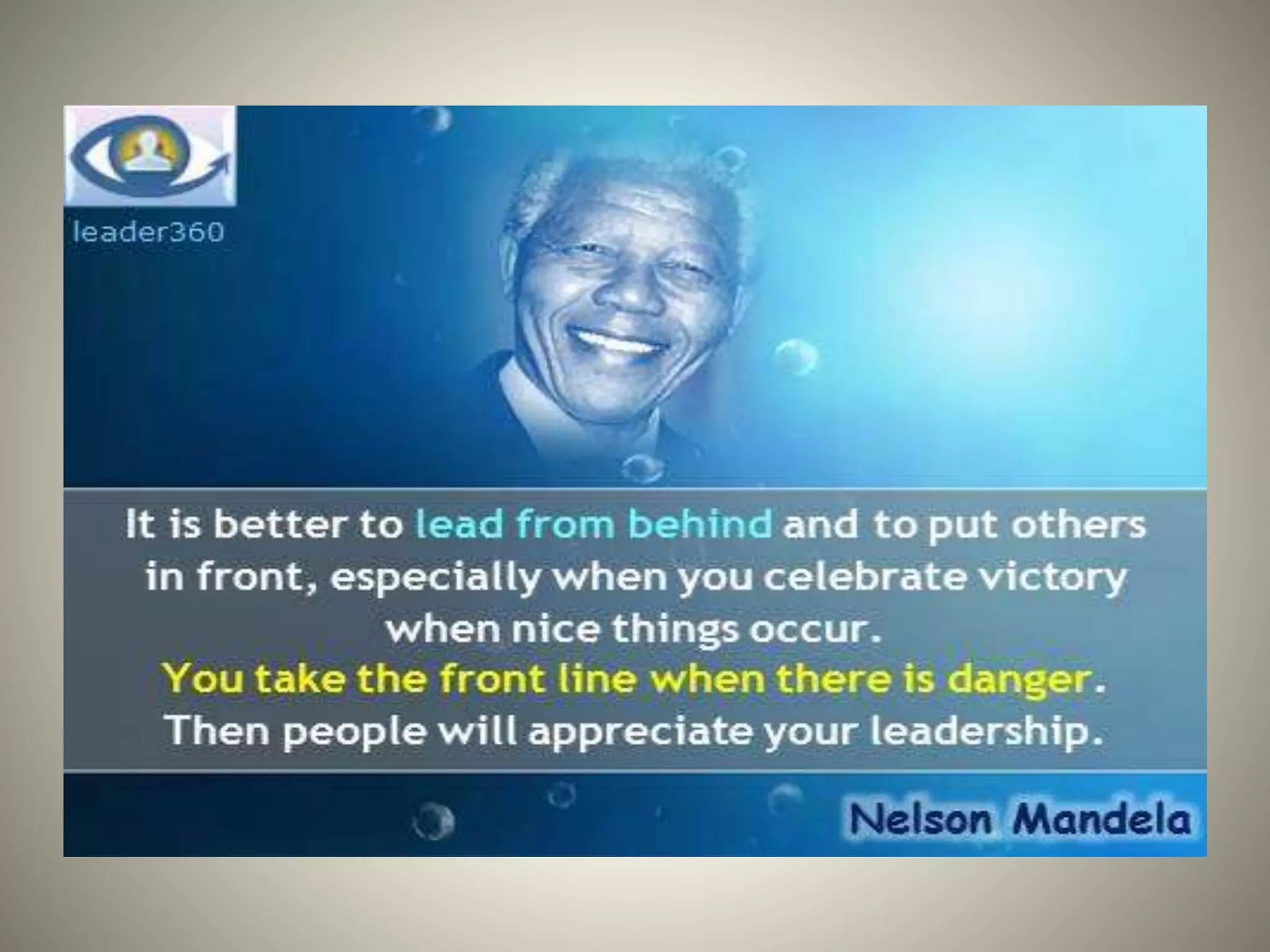 What makes a good leader?