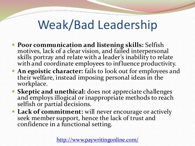 Learn English Essay Writing Leaders Bad And Good Qualities Business Law Essay Questions also High School Graduation Essay Qualities Of A Bad Leader Romefontanacountryinncom Best English Essay Topics