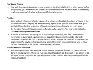 Find Sound Theory:<br />Your skill development program is only as good as the theory behind it. In other words, before you...
