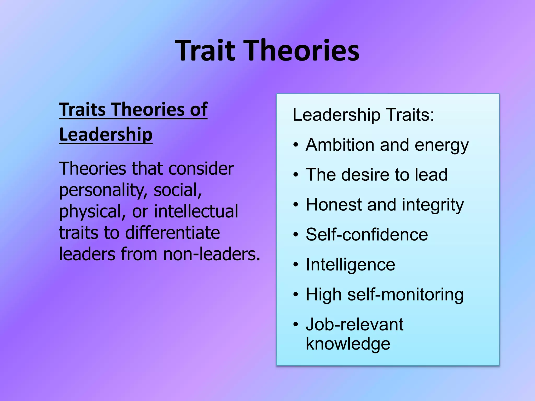 Knowledge Trait Leadership | PPTX