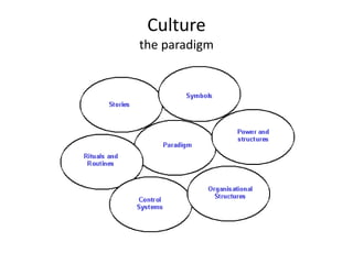 Culture 
the paradigm 
 