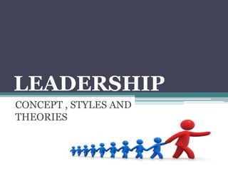 LEADERSHIP
CONCEPT , STYLES AND
THEORIES
 