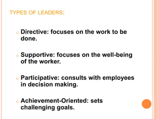 Being Directive Leadership | PPTX