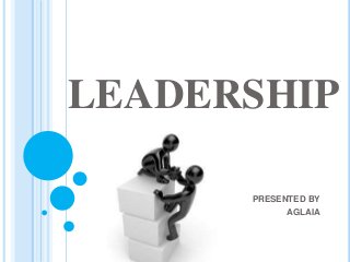 LEADERSHIP
PRESENTED BY
AGLAIA
 