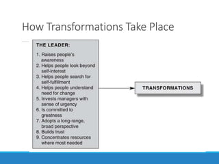 How Transformations Take Place
 