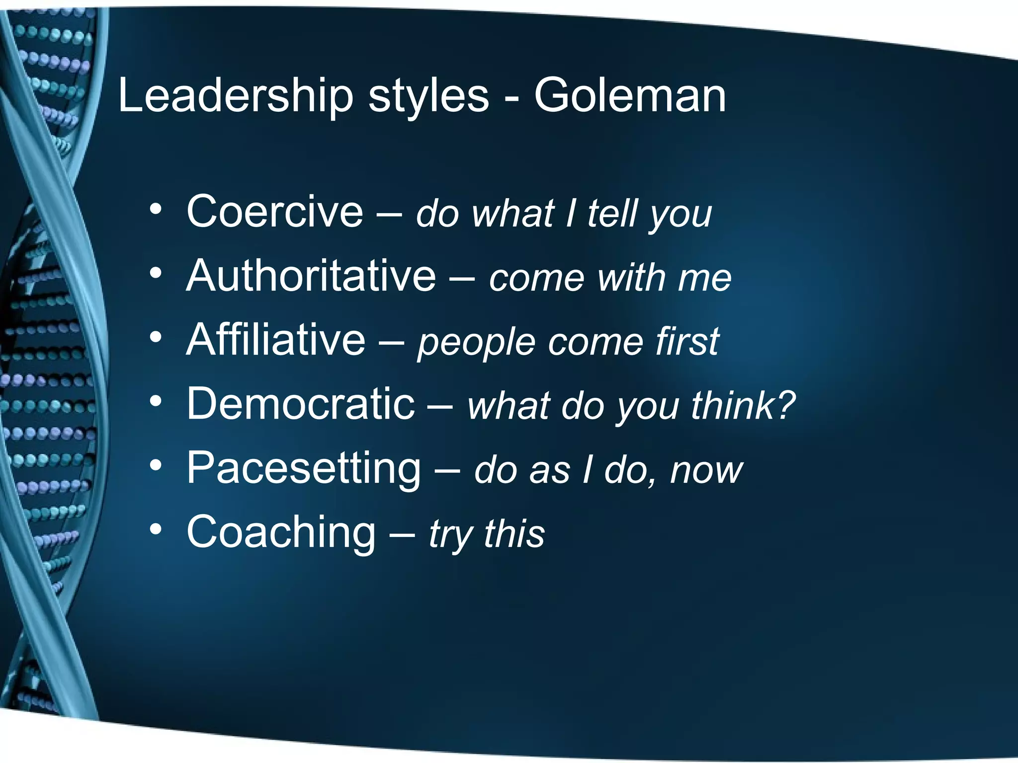 Leadership and the role of the team leader | PPT
