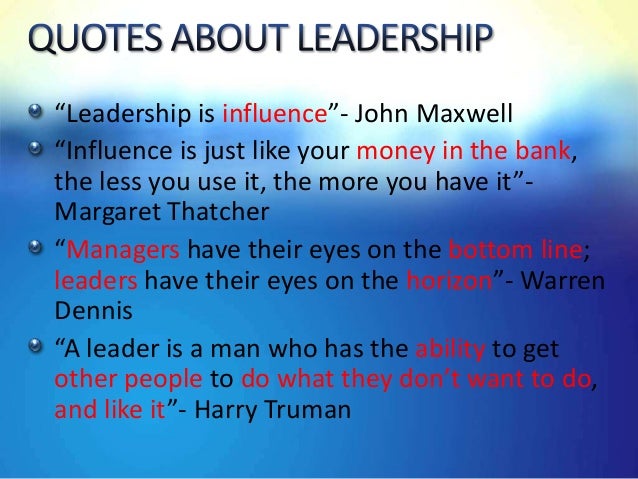 example of leadership