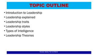 Studypoint Leadership concepts of leadership studies for undergraduates | PPTX