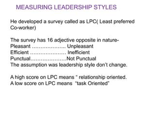 leadership theory management process ppt | PPTX