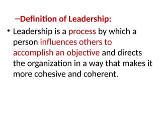 All inclusive PowerPoint presentation of Leadership | PPTX