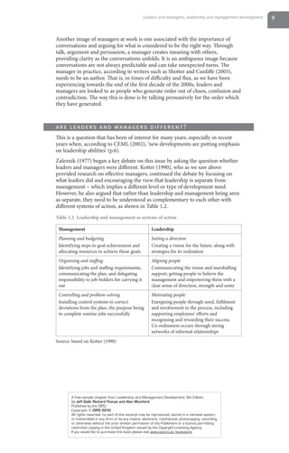 Leadership and-management-development-5th-edition---a-sample-chapter | PDF