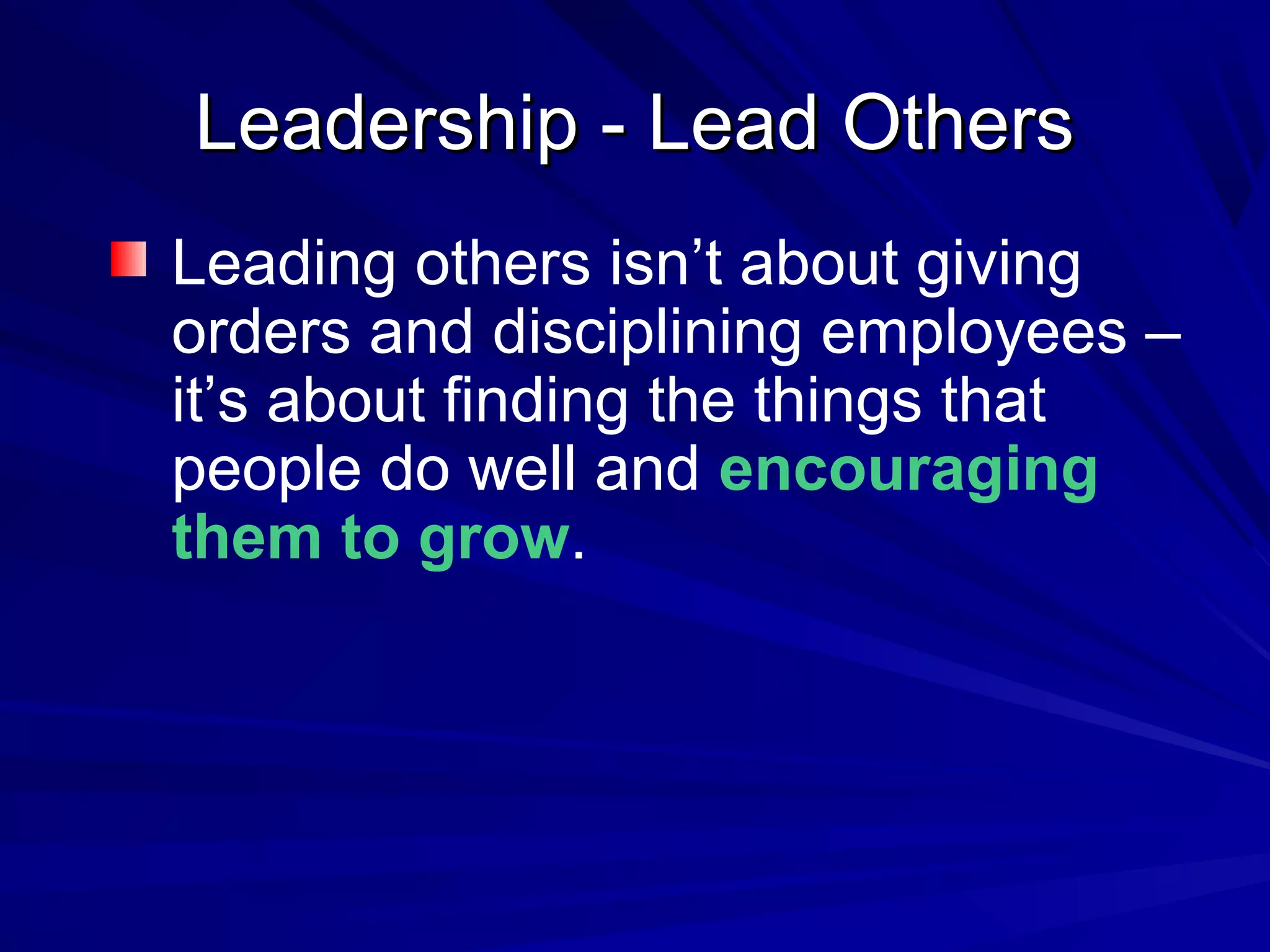 Leadership is More Than Just Being in Charge | PPT