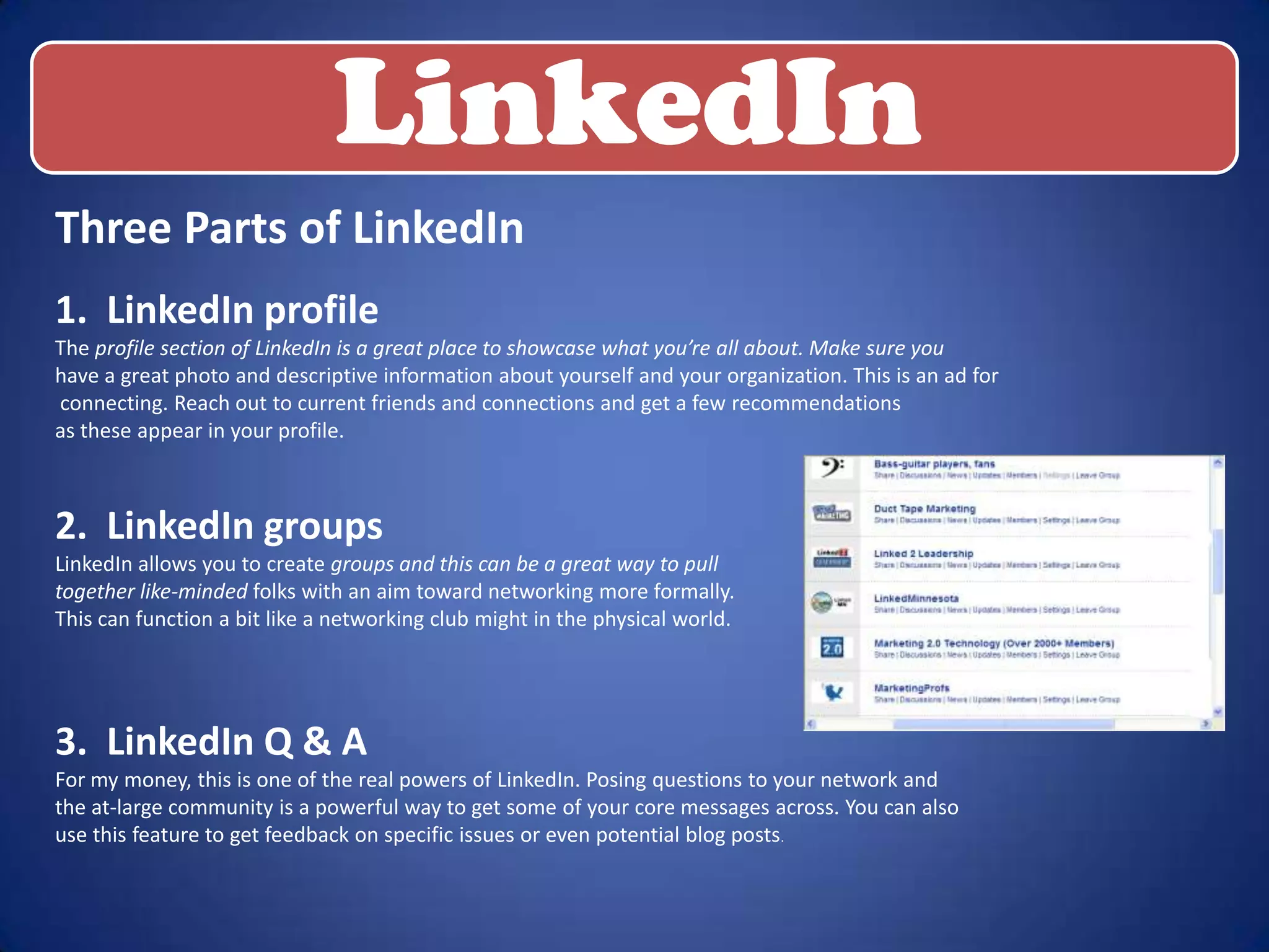 LinkedIn Leaderhsip Presentation