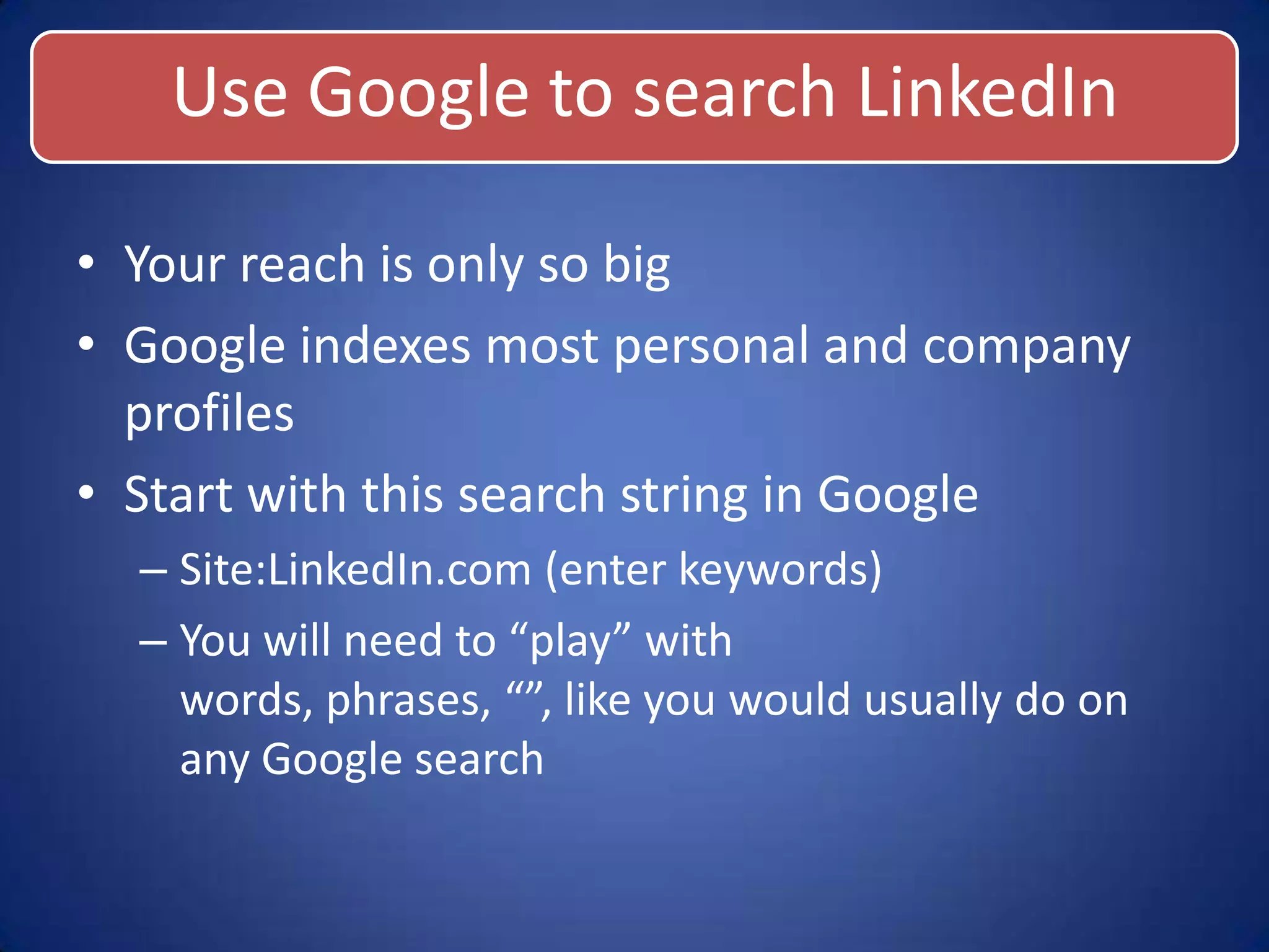 LinkedIn Leaderhsip Presentation