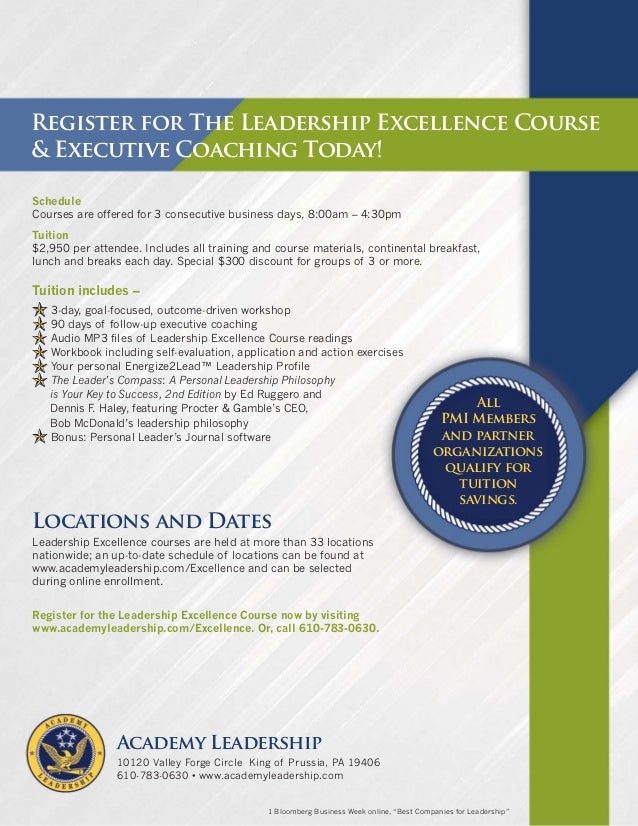 Leadership Excellence Course Brochure
