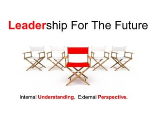 Leader ship For The Future Internal  Understanding .  External  Perspective. 