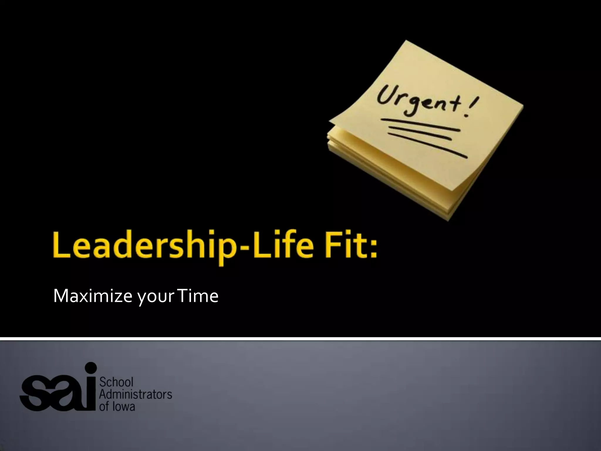 Leadershiplife fit Time Management PPT
