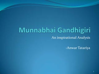 An inspirational Analysis
-Anwar Tatariya

1

 