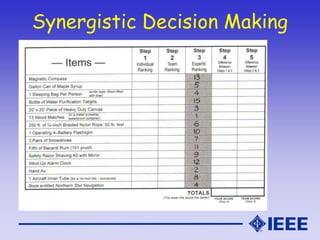 Synergistic Decision Making
 