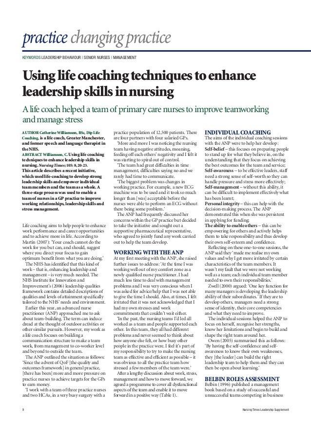 Leadership skillsfornurses