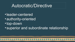 Subbordinate Centered Leadership-Styles.pptx for pastoral management | PPTX