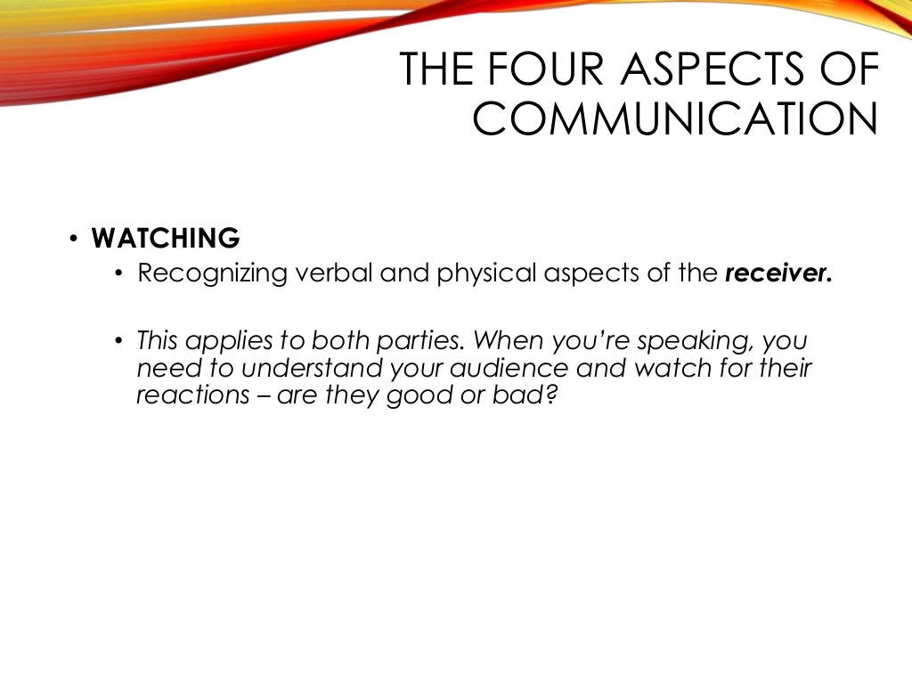 Leadership The Four Aspects Of Communication