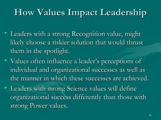 Leadership values | PPT