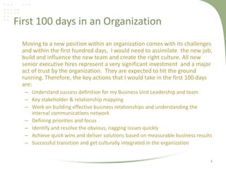First 100 days in an Organization
Moving to a new position within an organization comes with its challenges
and within the...