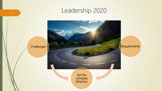 Set the
compass
direction
Leadership 20201
Challenges Requirements
 