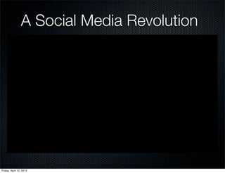A Social Media Revolution




Friday, April 12, 2013
 